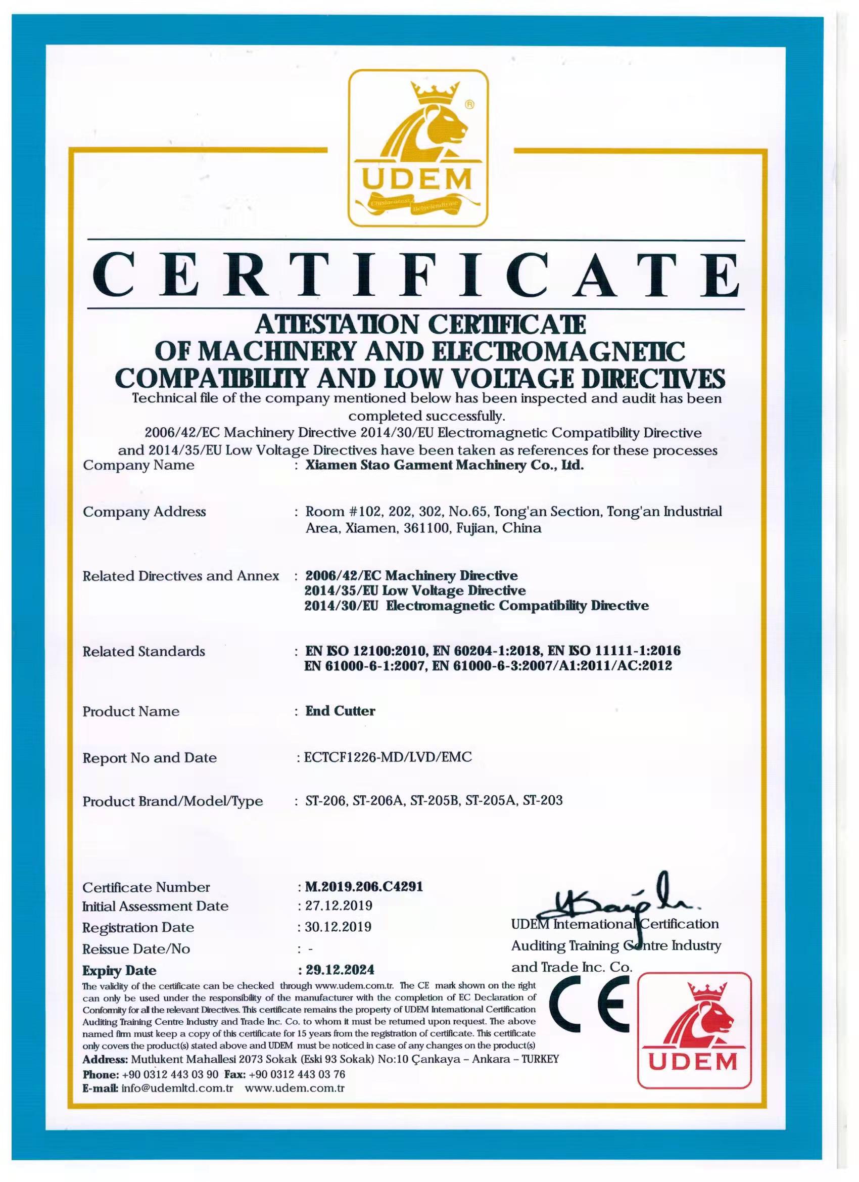 Ce Certificate